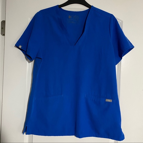 Figs Royal Blue Casma Scrub Top - Picture 3 of 4